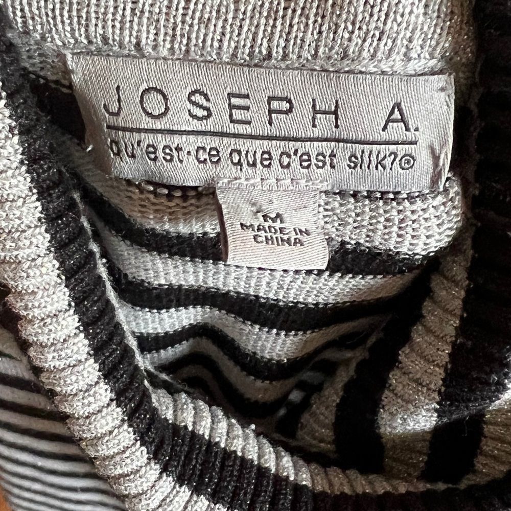 Joseph A Striped Turtleneck Sweater - Picture 6 of 7